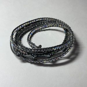 EUC Chan Luu leather and crystal bracelet